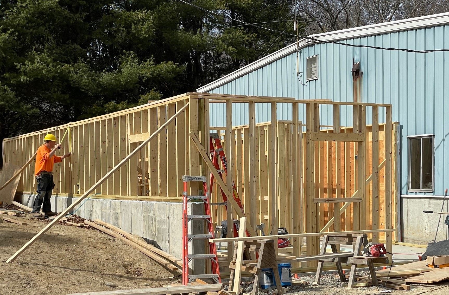 Wall Framing at Maintenance Garage Addition1